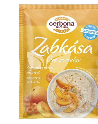 Cerbona Zabkása sárgabarackos-sárgarépás Hozzáadott Cukor Nélkül 50 g • Egészségbolt