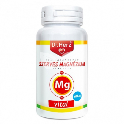 Dr.Herz Szerves Magnézium + B6 + D3 60 Db Tabletta • Egészségbolt