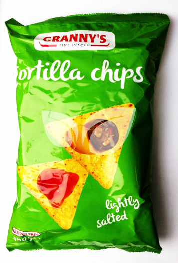 Granny's enyhén sós tortilla chips gluténmentes 150 g • Egészségbolt