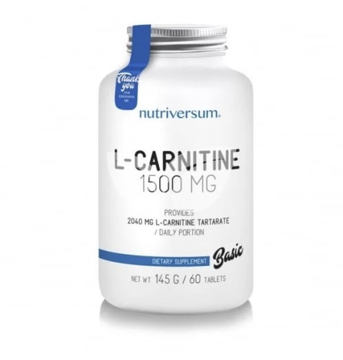 Nutriversum - BASIC - L-carnitin 1500 mg 60 db • Egészségbolt