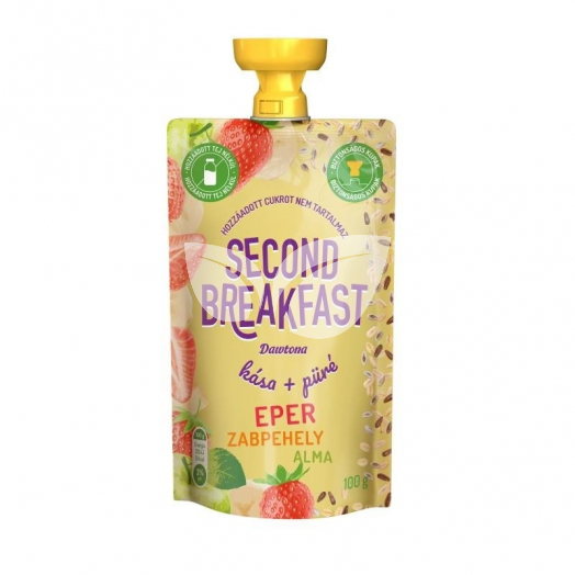 Second Breakfast kása + püré, eper- zabpehely- alma 100 g • Egészségbolt