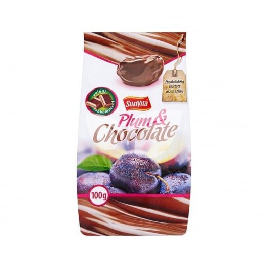 Sunvita csokoládés aszalt szilva 100 g • Egészségbolt
