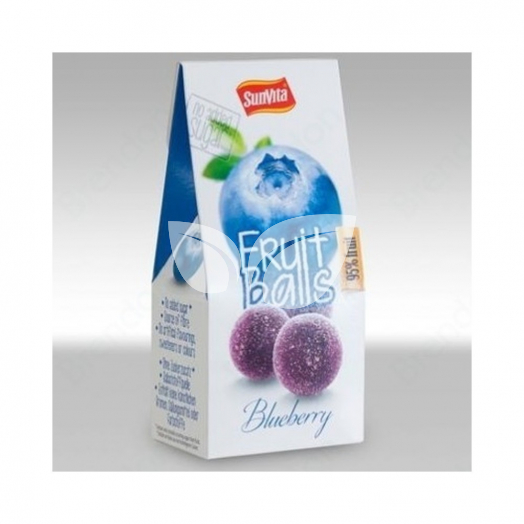Sunvita gyümölcsgolyó kékáfonyás 80 g • Egészségbolt