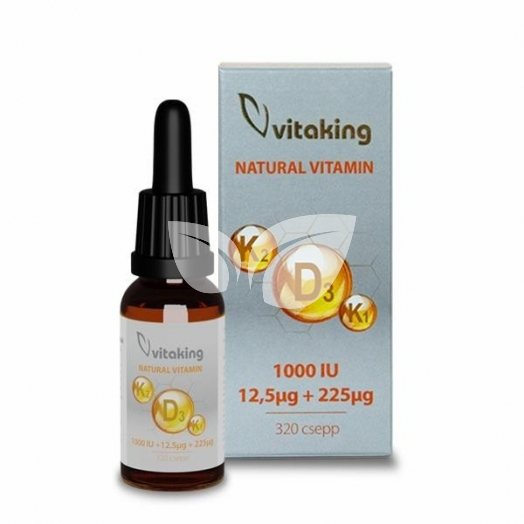 Vitaking D3+K2+K1-vitamin CSEPPEK  (10ml) • Egészségbolt