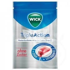 Wick Triple Action torokcukorka cukormentes 72 g • Egészségbolt