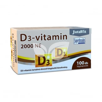 JutaVit D3-vitamin 2000NE (50µg) lágykapszula 100db