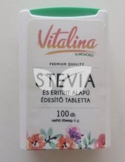 Vitalina stevia és eritrit alapú édesítő tabletta