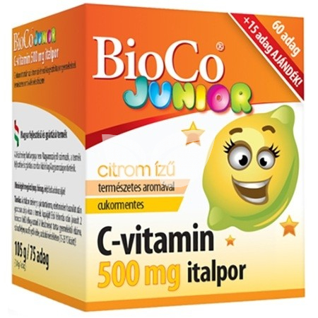 Bioco C-Vitamin Junior 500G italpor adag 75 db • Egészségbolt