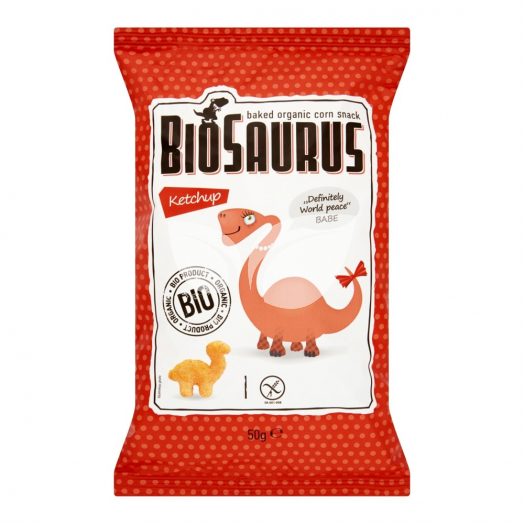 Biopont bio kukoricás snack ketchupos biosaurus babe 50 g • Egészségbolt