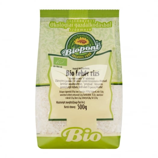 Biopont Bio hosszú szemű Fehér rizs 500 g • Egészségbolt