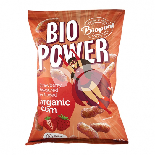 Biopont BIOPower gluténmentes extrudált kukorica eperporral 70 g