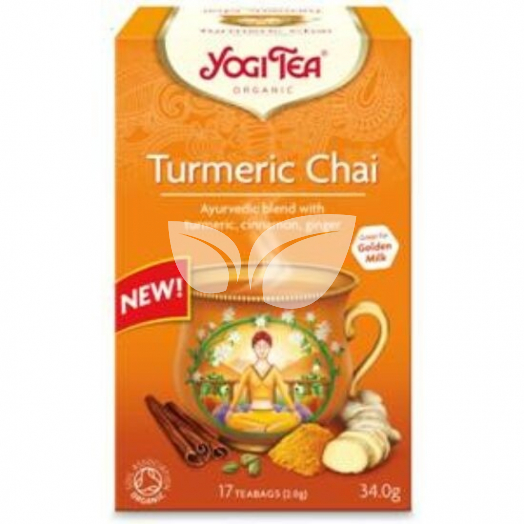 Yogi tea bio kurkumás chai 34 g • Egészségbolt