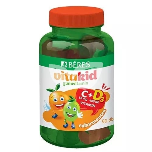 Béres Vitakid C+D3 Gumivitamin 50 db • Egészségbolt