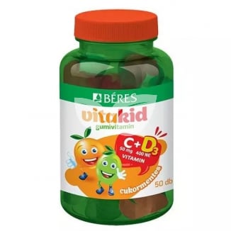 Béres Vitakid C+D3 Gumivitamin 50 db