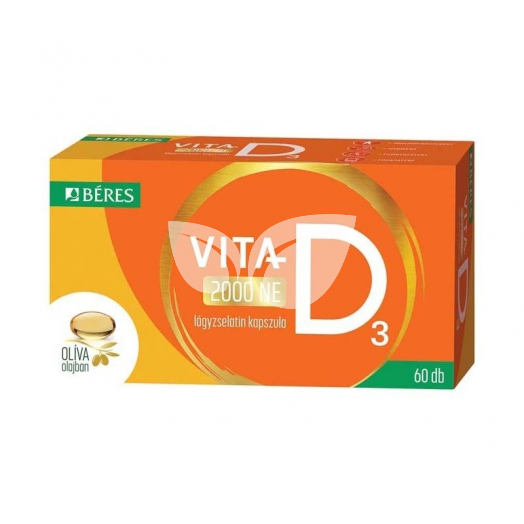 Béres Vita-D3 2000 NE lágyzselatin kapszula 60 db • Egészségbolt
