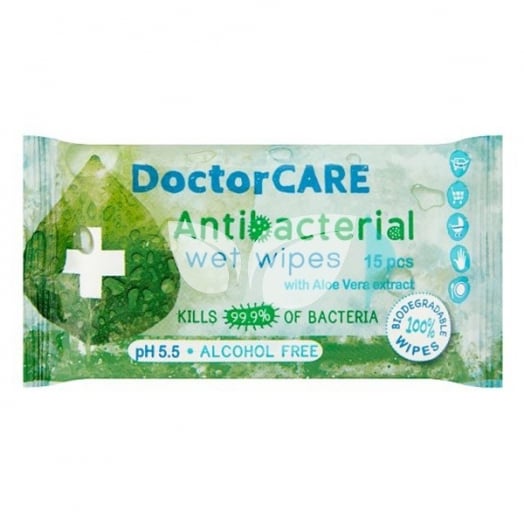 Doctor Care antibakteriális törlőkendő 15 db • Egészségbolt
