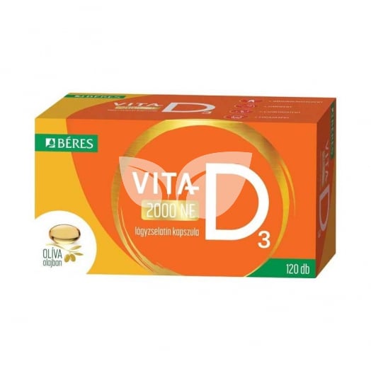 Béres Vita-D3 2000 NE lágyzselatin kapszula 120 db • Egészségbolt
