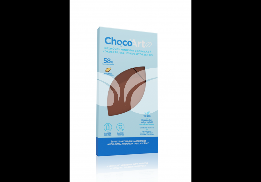 Chocoartz kézműves kókusztejes csokoládé hozzáadott cukor nélkül 58% 70 g • Egészségbolt