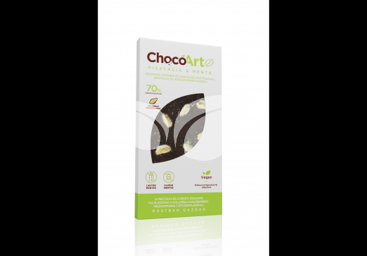 Chocoartz pisztácia és menta 70%os étcsokoládé kókuszvirágcukorral 80 g • Egészségbolt