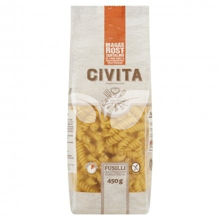 Civita magas rosttartalmú kukoricatészta fusilli 450 g • Egészségbolt