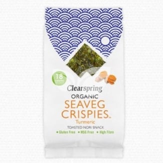 Clearspring bio ropogós tengeri alga snack kurkumás 4 g