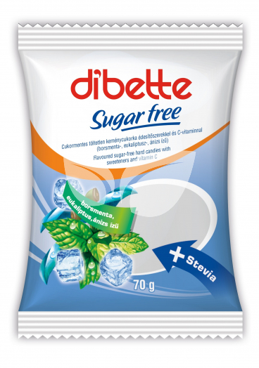 Dibette cukormentes vegyes mentol ízű cukorka édesítőszerekkel 70 g