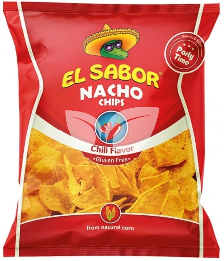 El sabor big nacho chips gluténmentes chilis 225 g • Egészségbolt