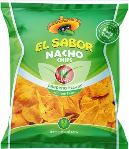 El sabor big nacho chips gluténmentes jalapeno 225 g • Egészségbolt