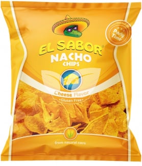 El sabor big nacho chips gluténmentes sajtos 225 g