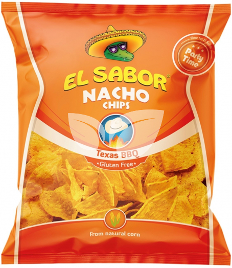 El sabor big nacho chips gluténmentes texas bbq 225 g • Egészségbolt