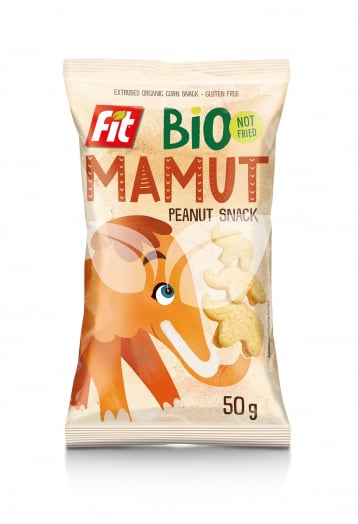 Fit bio mamut extrudált gluténmentes snack mogyoró ízű 50 g • Egészségbolt