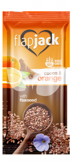 Flap Jack zabszelet narancsos-kakaós lenmagos 60 g • Egészségbolt