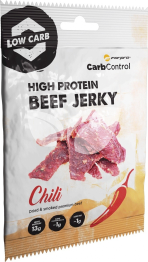 Forpro magas fehérjetartartalmú szárított füstölt marhahús chili 25 g • Egészségbolt