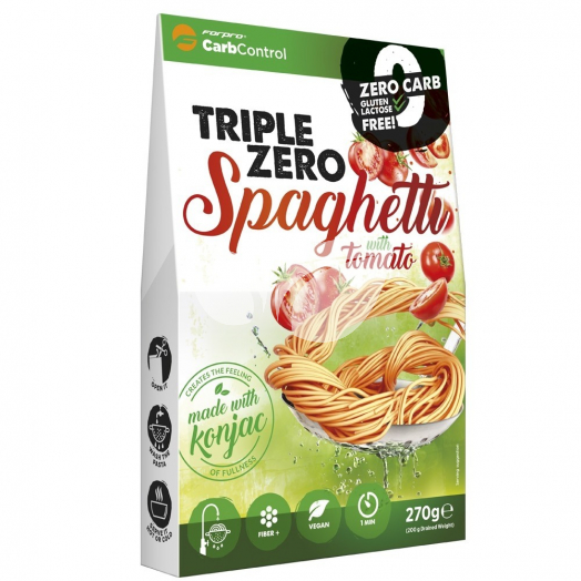 Forpro zero kalóriás tészta - spaghetti paradicsommal cukor/zsír/laktóz/glutén/szójamentes 270 g • Egészségbolt