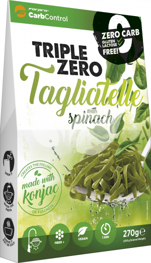 Forpro zero kalóriás tészta spenóttal - tagliatelle cukor/zsír/laktóz/glutén/szójamentes 270 g • Egészségbolt