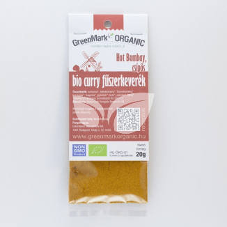 Greenmark bio curry fűszerkeverék csípős hot bombay 20 g