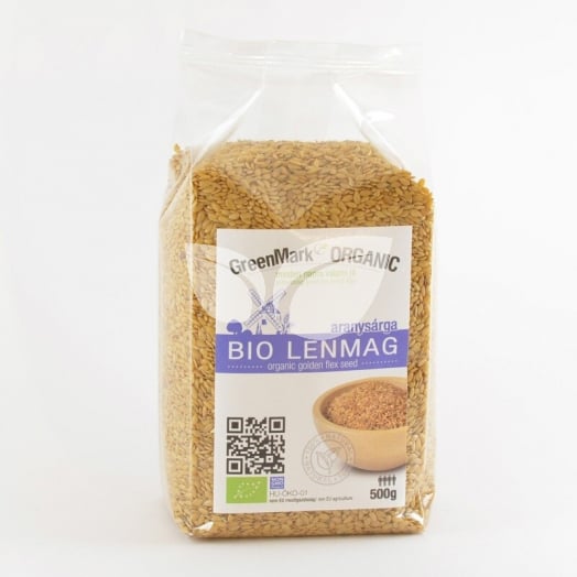 Greenmark bio lenmag aranysárga 500 g • Egészségbolt