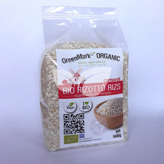 Greenmark bio rizottó rizs fehér carnaroli  500 g • Egészségbolt