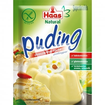 Haas natural pudingpor oroszkrém ízű 40 g • Egészségbolt