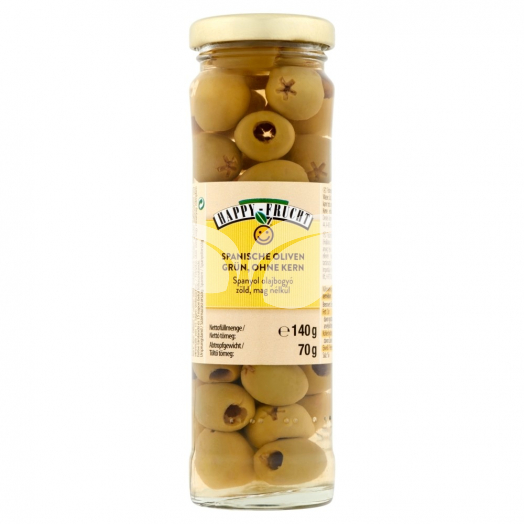 Happy Frucht spanyol olajbogyó zöld mag nélkül 140 g • Egészségbolt