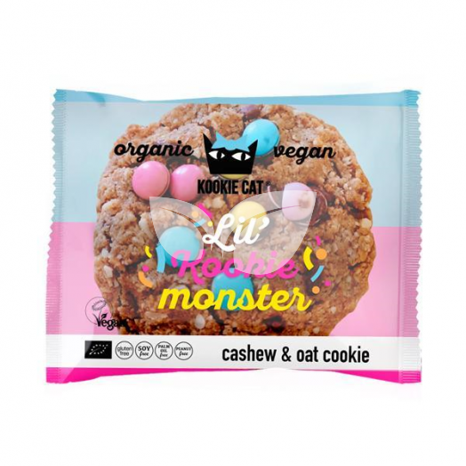 Kookie cat bio vegán gluténmentes kesudiós zabkeksz cukorkás&csokidarabos 50 g