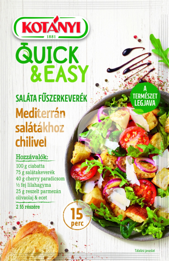 Kotányi quick&easy fűszerkeverék mediterrán salátákhoz chilivel 20 g • Egészségbolt