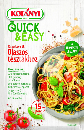 Kotányi quick&easy fűszerkeverék olaszos tésztákhoz 20 g • Egészségbolt