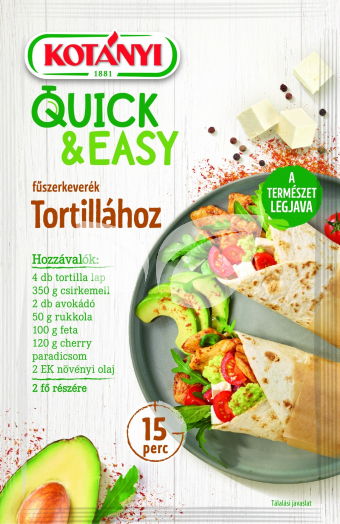 Kotányi quick&easy fűszerkeverék tortillához 20 g • Egészségbolt