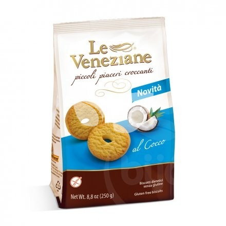Le Veneziane keksz kókuszos 250 g • Egészségbolt
