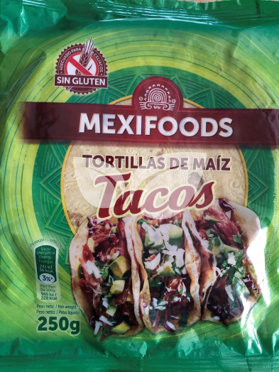 Mexifoods kukorica tortilla 16 cm 250 g • Egészségbolt