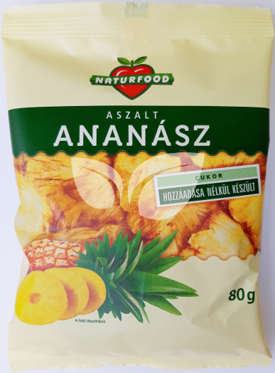 Naturfood aszalt ananász 80 g • Egészségbolt