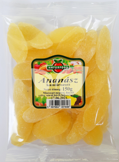 Naturfood kandírozott ananász 150 g • Egészségbolt