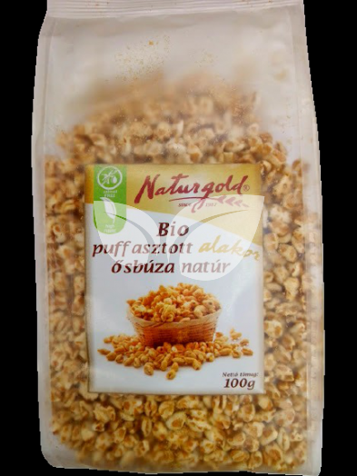 Naturgold bio puffasztott alakor ősbúza natúr 100 g • Egészségbolt