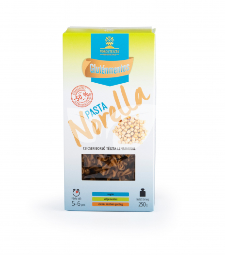 Pasta Norella csicseriborsó lenmaggal orsó száraztészta 250 g • Egészségbolt